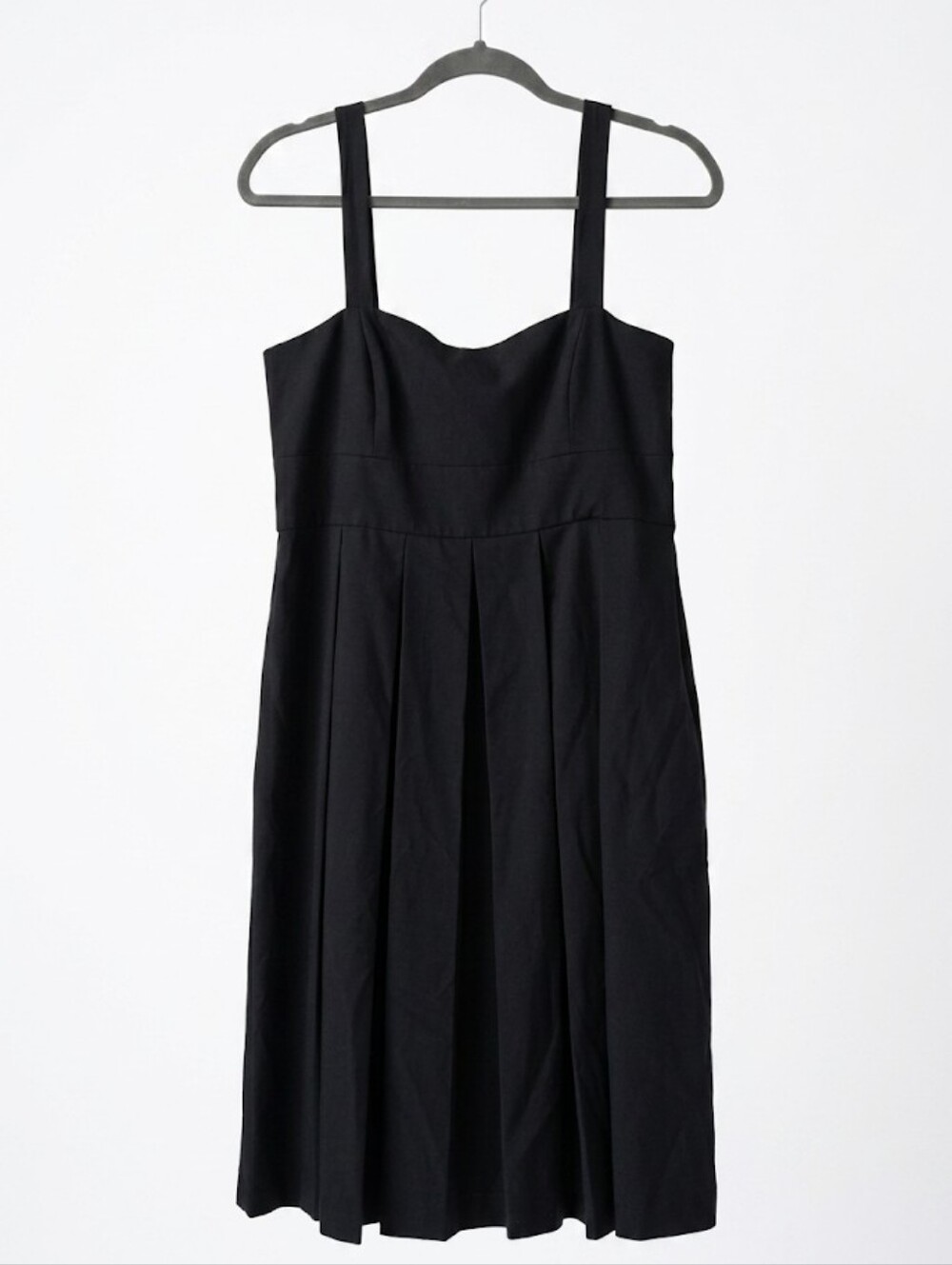 Banana Republic Black Pleated A-Line Cockail Dress | Women's Size 8